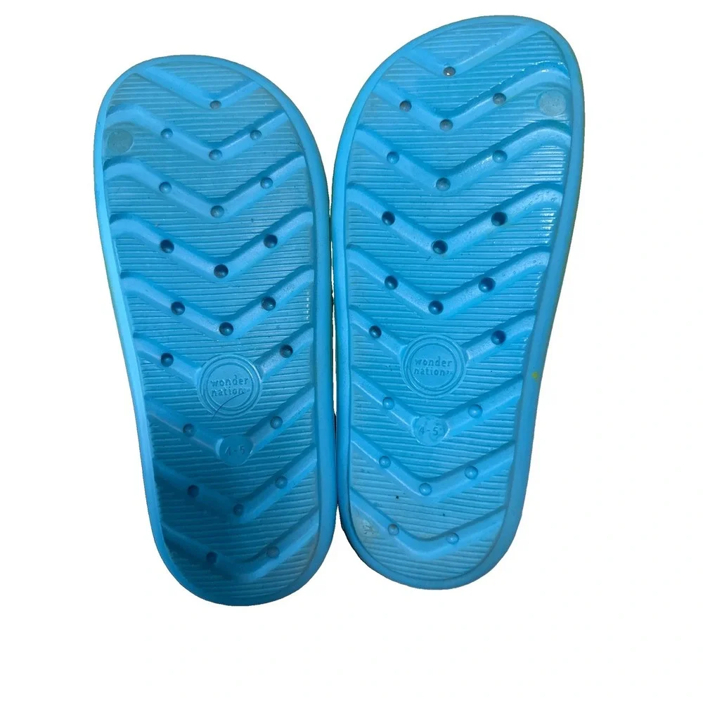 Wonder Nation Youth Sz 4-6Slide Beach Sandals Slides Video Game Controller Shoes
